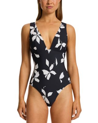 JETS - Plunge Neck One Piece Swimsuit