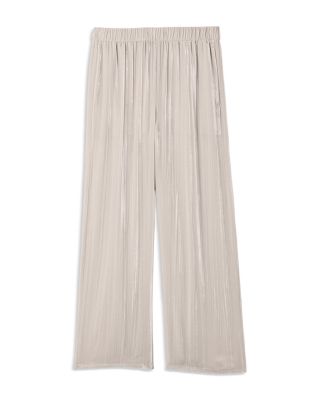 Wide Leg Crushed Velvet Ankle Pants