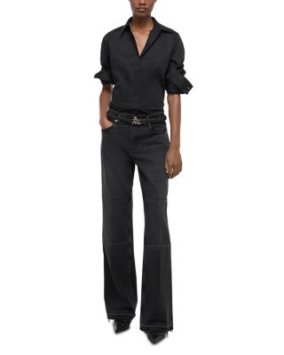 Darted Button Front Shirt
