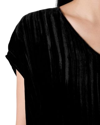 V Neck Square Velvet Top