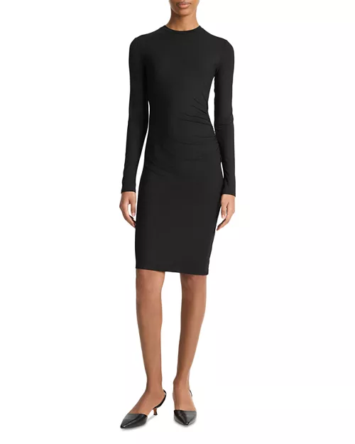 side ruched dress