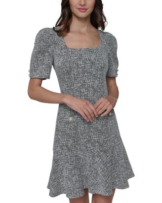 Knit Tweed Sheath Dress