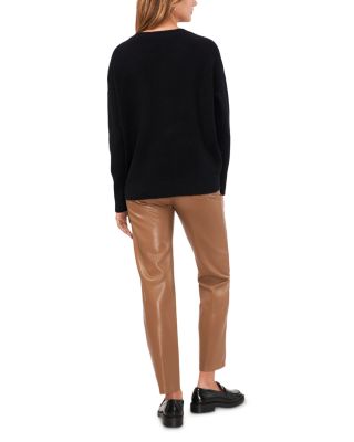 Drop Shoulder Henley Neck Sweater