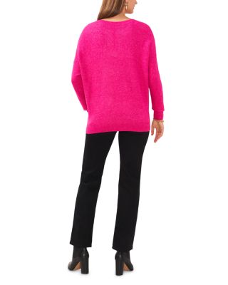 Drop Shoulder Henley Neck Sweater