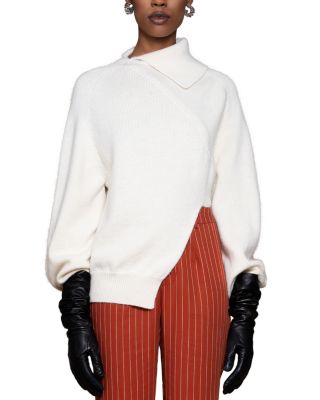 NONCHALANT LABEL - Fold Neck Long Sleeve Sweater