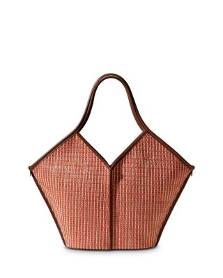 HEREU - Calella Striped Raffia Tote