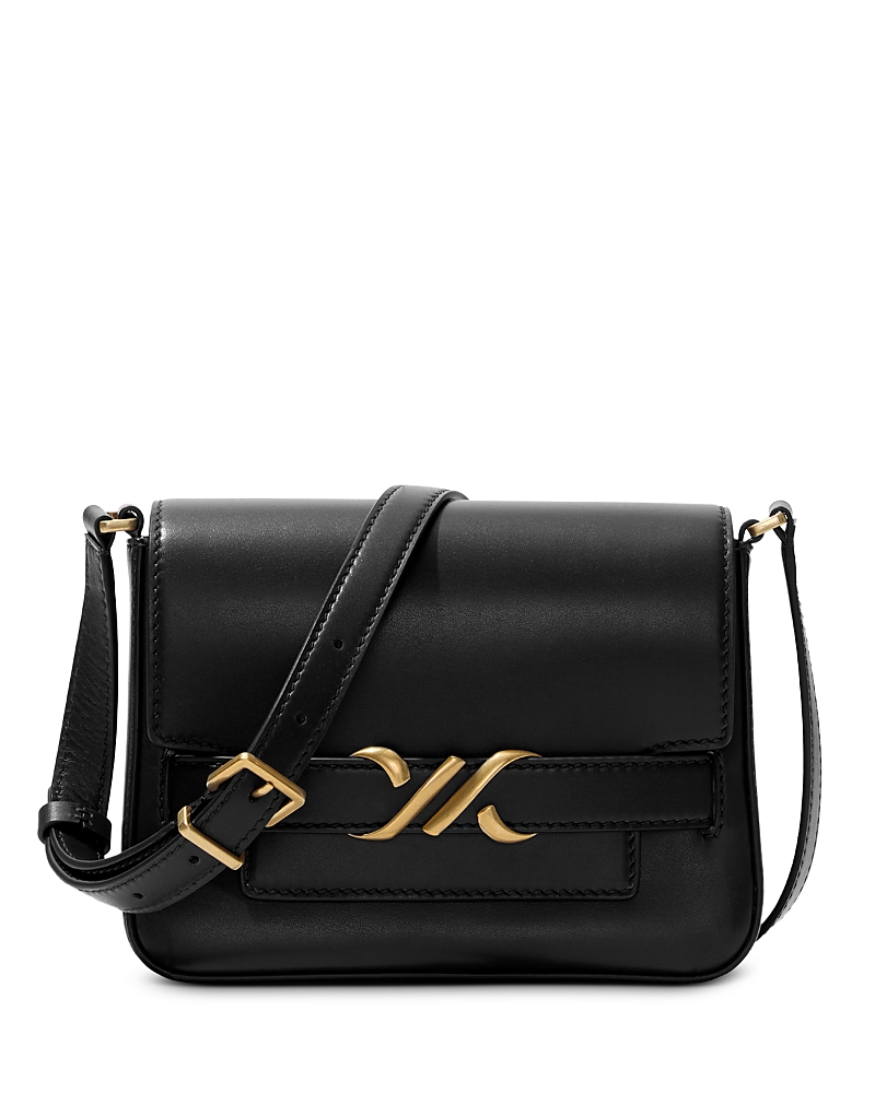 Proenza Schouler Buckle Box Leather Crossbody Bag In Black/gold