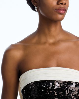 Sibella Sequin Bow Strapless Dress