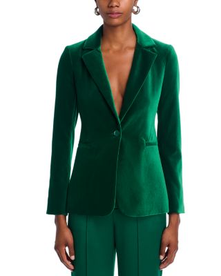Macey Notch Collar Velvet Blazer - Main Image