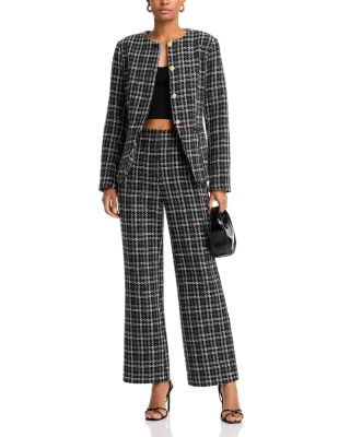 AQUA - Cutaway Blazer & Tweed Pants