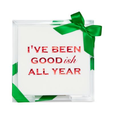 Lined Design - I've Been Goodish All Year Cocktail Napkins, Set of 24