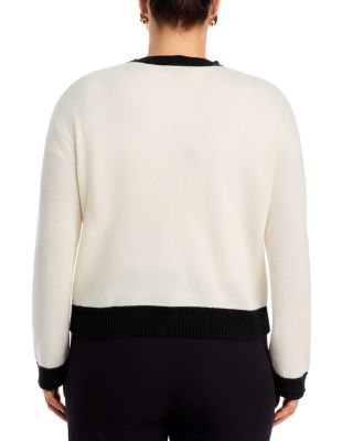 100% Cashmere Contrast Trim Cardigan - Exclusive