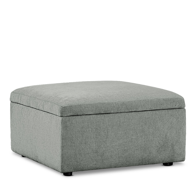 Bloomingdale's Alice Medium Square Storage Ottoman, In Fabric In Lovely French Blue