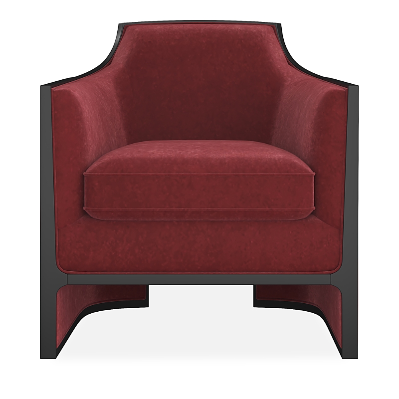Caracole The Cat's Meow Chair In Almost Black/rouge