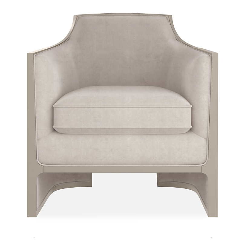 Caracole The Cat's Meow Chair In Soft Silver Paint/moonstone