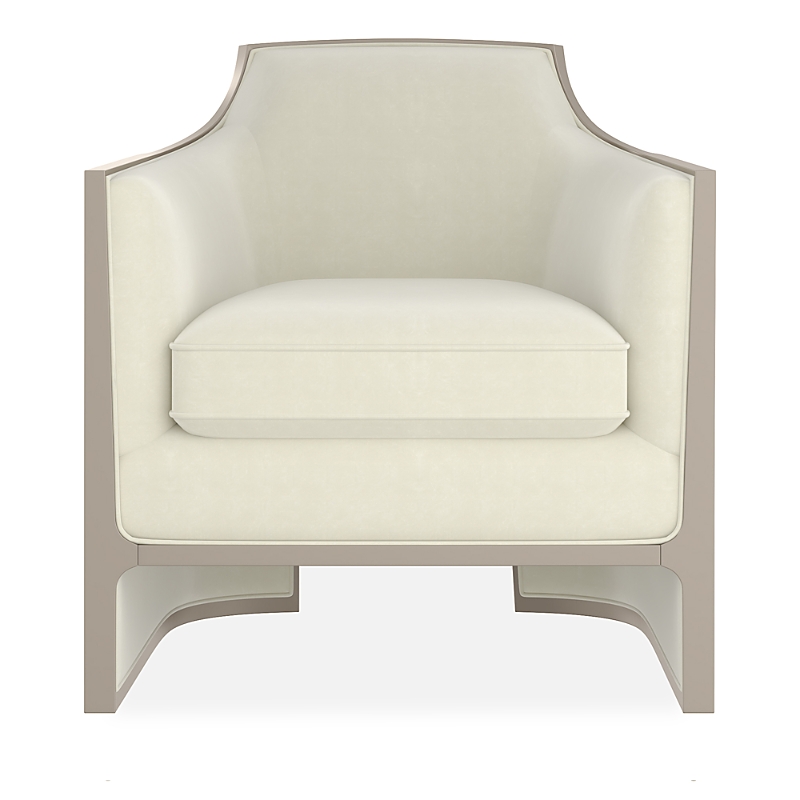 Caracole The Cat's Meow Chair In Soft Silver Paint/pearl