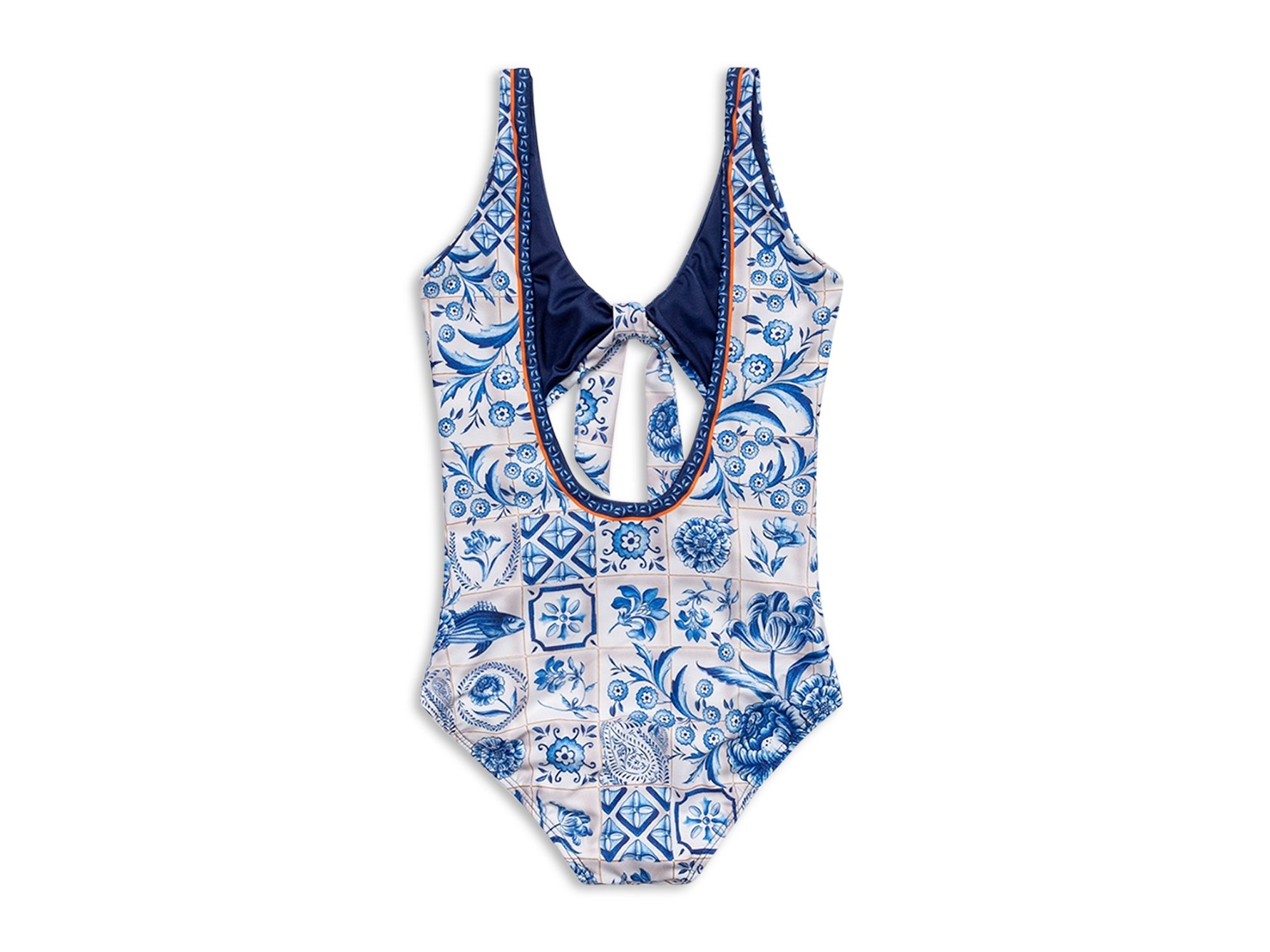 Girls' Iliana Azure Tie 1 Piece Swimsuit - Little Kid, Big Kid — Image 3