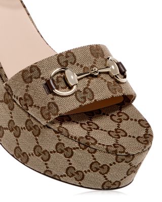 Women's Horsebit Platform Wedge Sandals