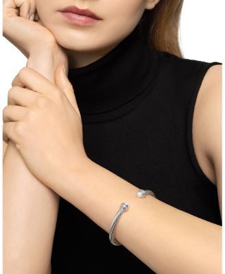 Cable Classics Bracelet with Cultured Freshwater Pearl & Diamonds