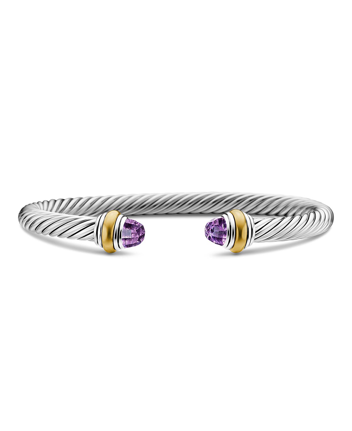 David Yurman Cable Classics Bracelet with Amethyst and Gold