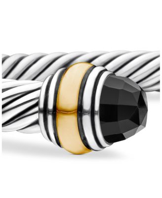 Cable Classic Bracelet with Black Onyx and 14K Gold, 5mm