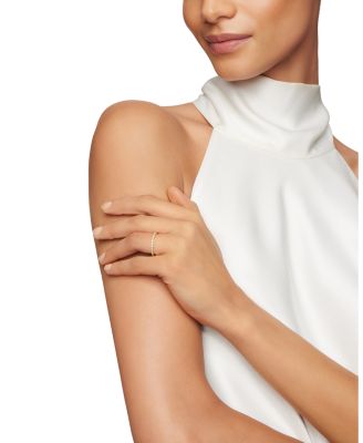 18K Yellow Gold DY Eden Partway Eternity Band Ring with Pav&eacute; Diamonds