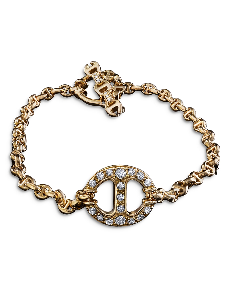 Hoorsenbuhs 18k Yellow Gold Micro Chain Bracelet With Diamonds, 0.40 Ct. T. W. In Gold