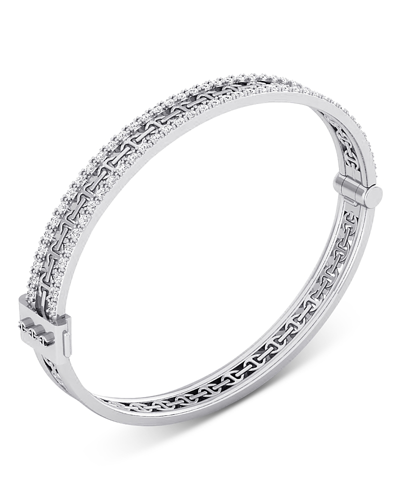 HOORSENBUHS 18K WHITE GOLD CHASSIS I BRACELET WITH DIAMONDS, 1.20 CT. T. W.