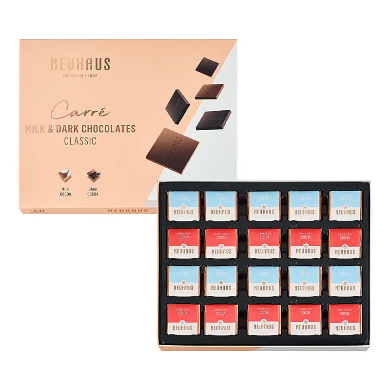 Neuhaus Carre Classic Assorted Milk And Dark Chocolate, 40 Piece