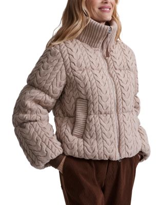Reggie Cable Knit Puffer Jacket 