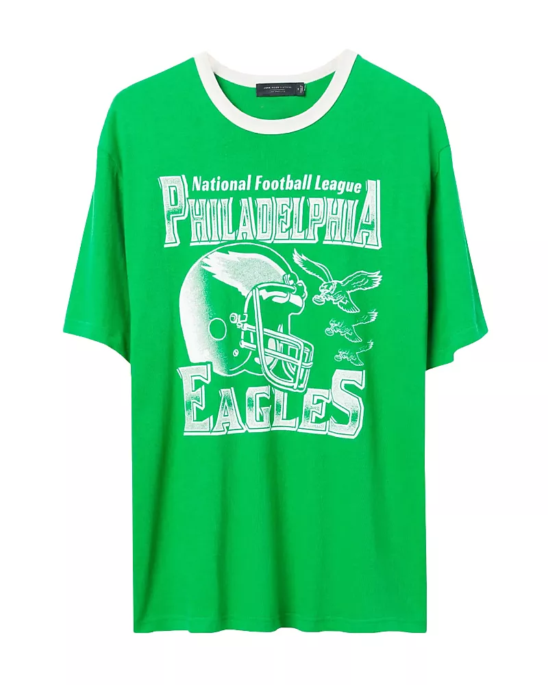 Junk Food Clothing Unisex Nfl Philadelphia Eagles Oversized Ringer Tee