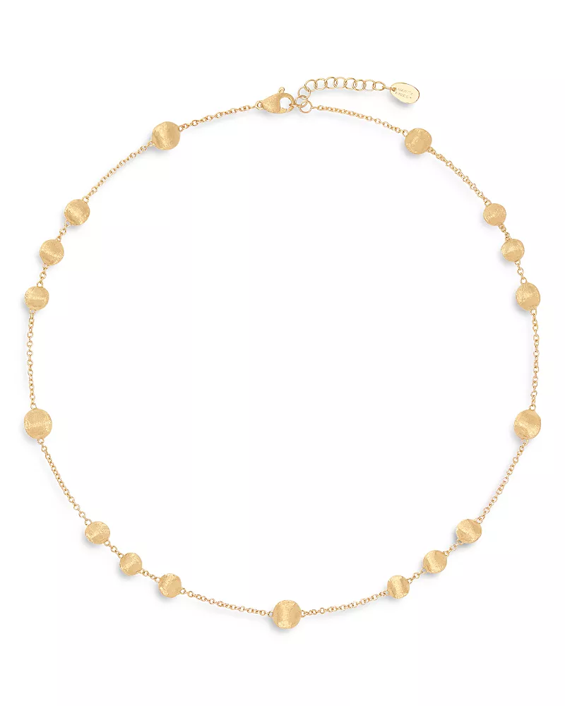 Marco Bicego 18K Yellow Gold Africa Textured Bead Collar Necklace, 16.5