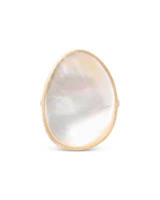 18K Yellow Gold Lunaria Mother of Pearl Ring