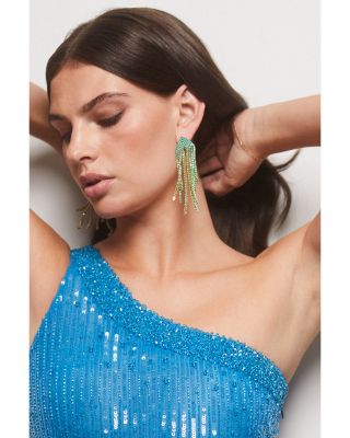 Starlet Cascading Stone Statement Earrings
