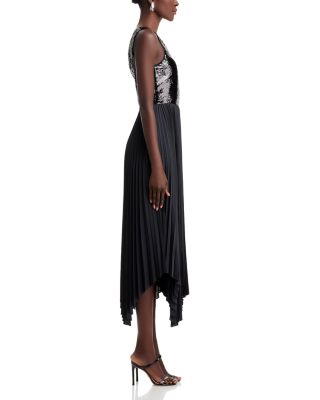 The Mave Sequin Pleated Skirt Dress