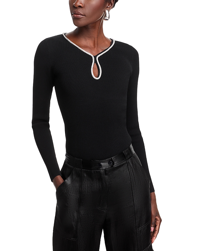 Shop Elie Tahari The Alana Sweater In Noir