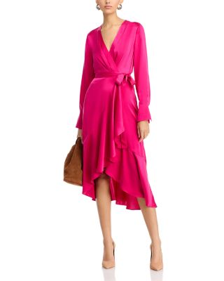 Victoria Tie Waist Long Sleeve Midi Dress