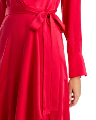 Victoria Tie Waist Long Sleeve Midi Dress