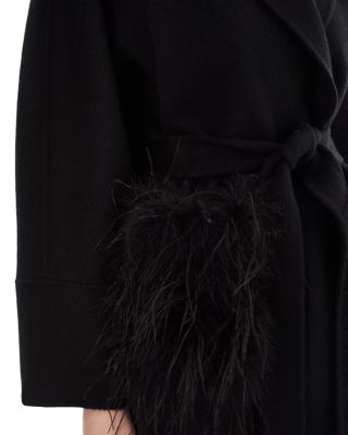 Marie Feather Trim Coat
