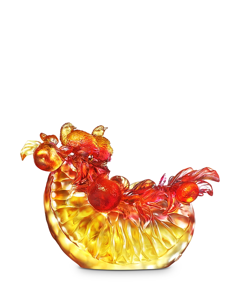 Liuli Crystal Fruit, Orange, Right Time, Right Place In Amber/gold