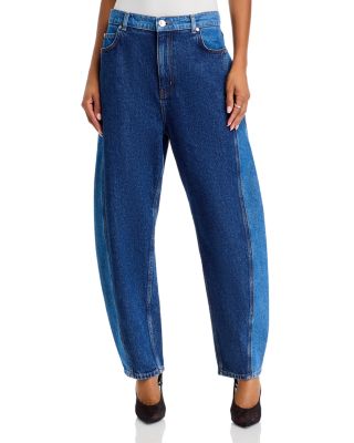 Derek Lam 10 Crosby Denise Color Blocked High Rise Barrel Jeans in