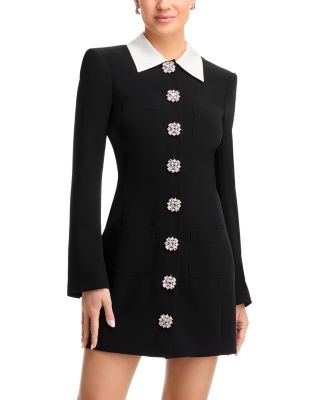 Cinq à Sept - Sheryl Embellished Button Mini Dress