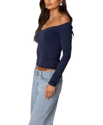 Nattie Off Shoulder V Neck Top