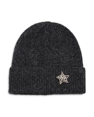 Jocelyn - Crystal Star Charm Knit Beanie