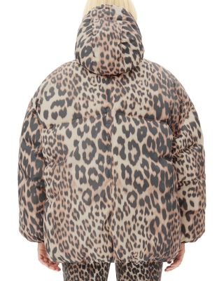 GANNI Leopard Puffer Down Jacket | Bloomingdale's