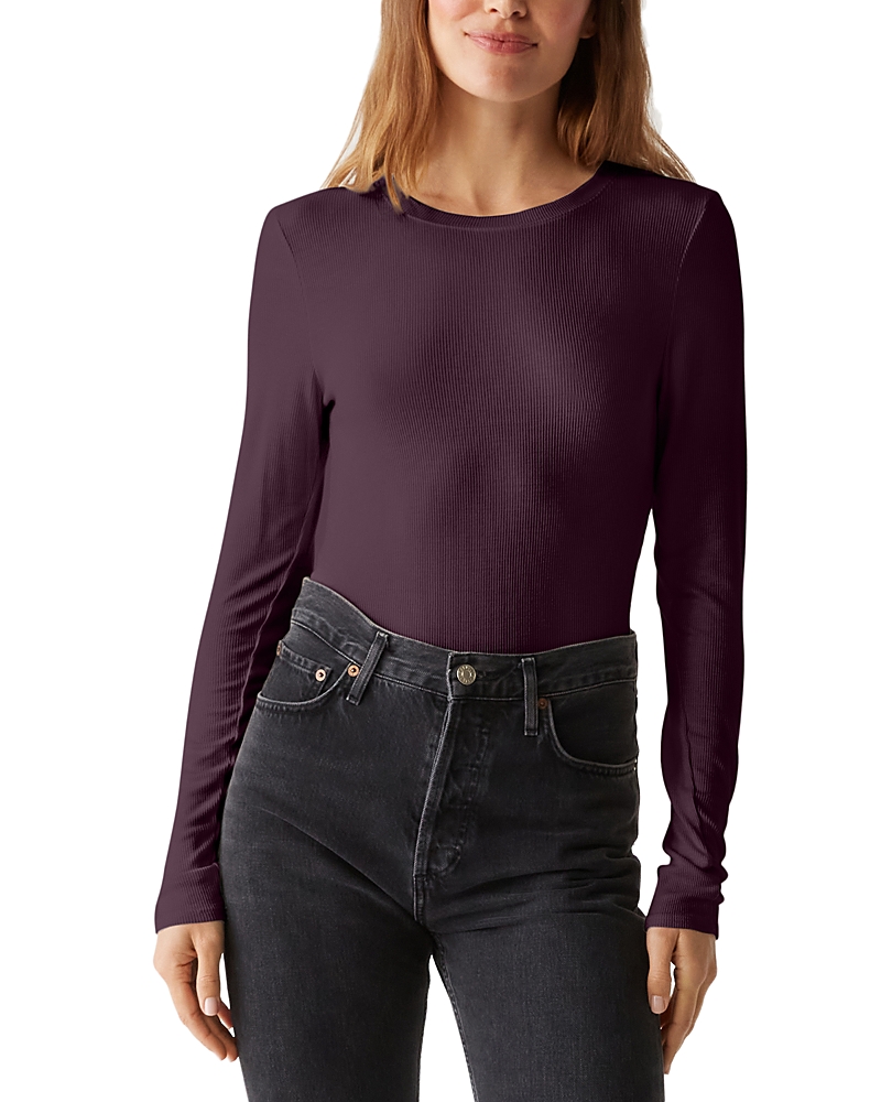 Michael Stars Finn Crewneck Tee In Beetroot