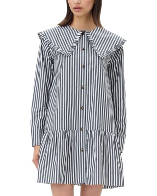 GANNI - Stripe Mini Shirt Dress