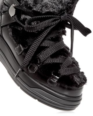 Moncler Women's Insolux Faux Fur Trim Snow Boots