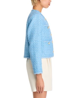 Tweed Collarless Jacket - Exclusive