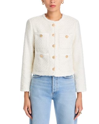 Tweed Collarless Jacket - Exclusive